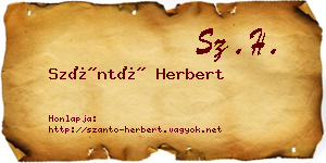 Szántó Herbert névjegykártya